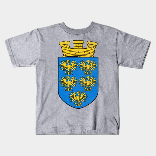 Lower Austria / vintage Look Faded Flag Design Kids T-Shirt by DankFutura